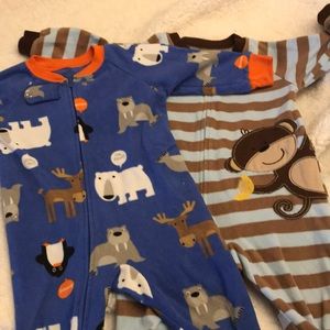 Set of two fleece footy pajamas by Carter’s